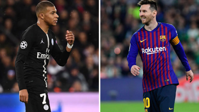 Kylian Mbappe and Lionel Messi
