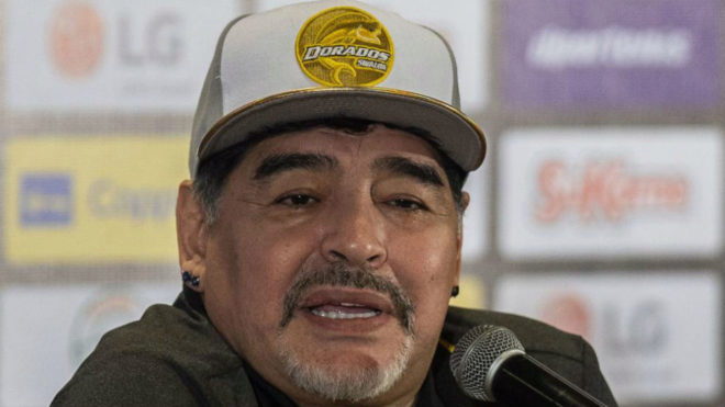 Diego Maradona made his feelings known