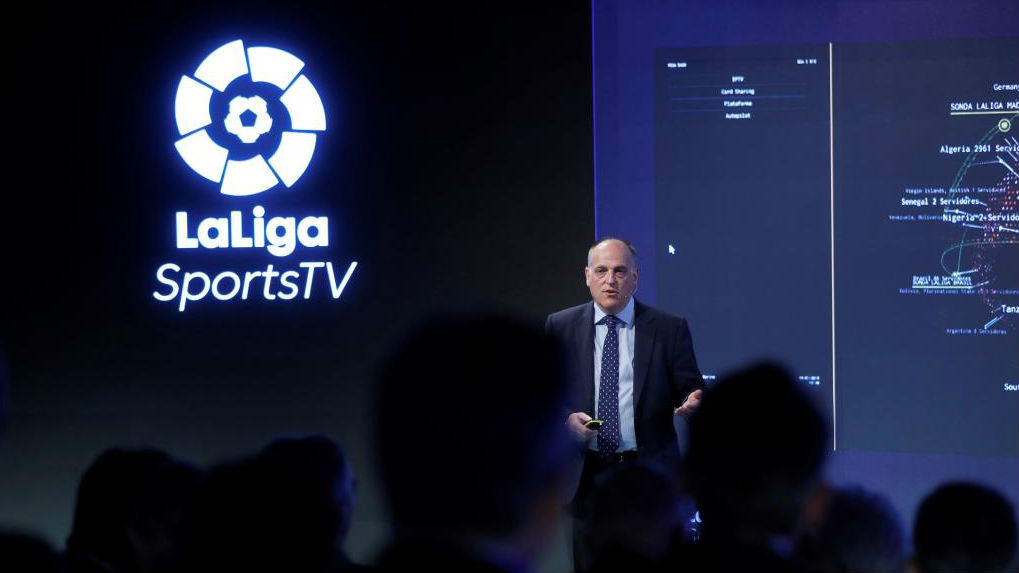 El presidente de LaLiga, en la presentacin de LaLiga Sports TV.