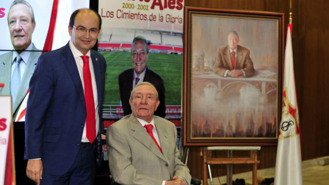 Jos Castro y Roberto Als, en el homenaje al expresidente.