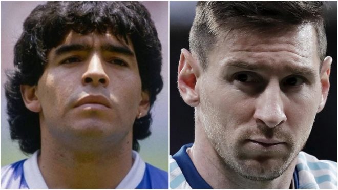 Maradona and Messi.