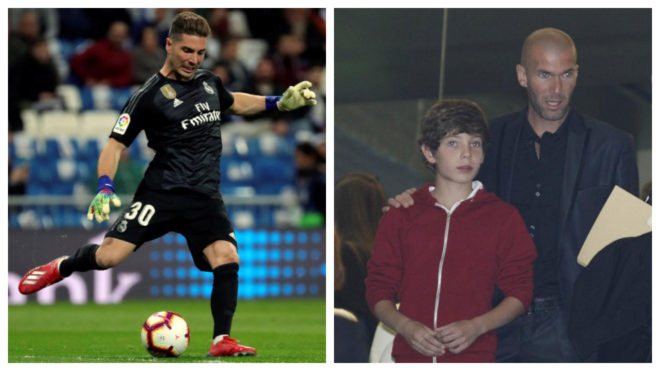Luca Zidane in 2019 and in 2009