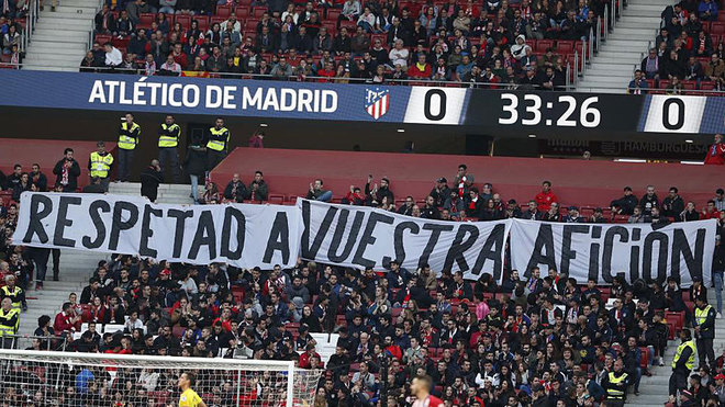 Imagen del Fondo Sur del Wanda Metropolitano en el partido contra el...