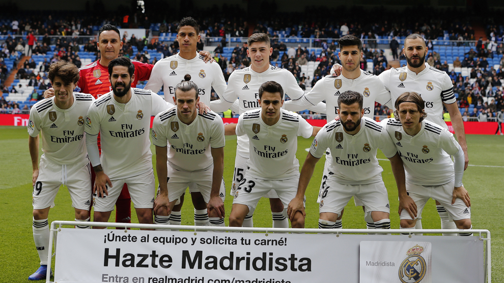 Real Madrid&apos;s starting line-up against Eibar.