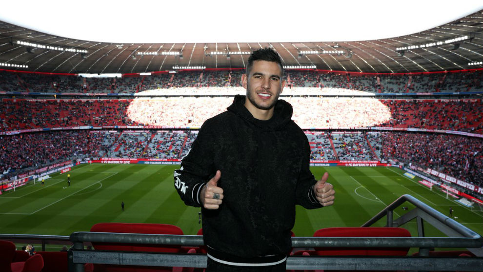 Lucas, en el Allianz Arena durante el Bayern-Dortmund.