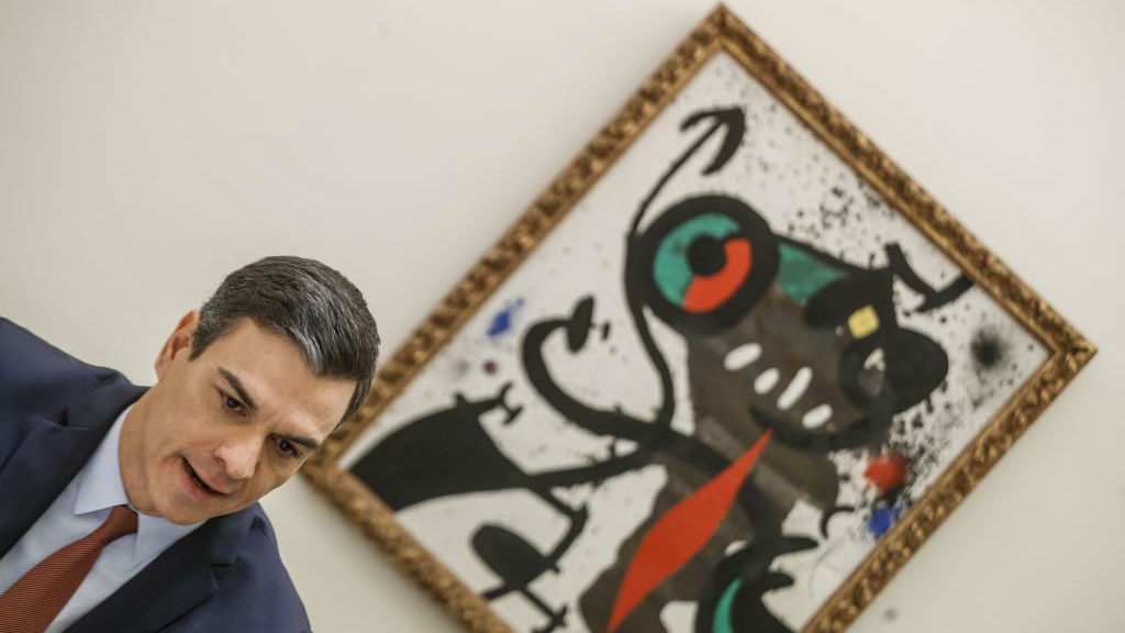 El presidente del Gobierno, Pedro Snchez, posa para MARCA en la Moncloa