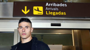 Roncaglia, el día que fichó por el Valencia el pasado mes de enero.