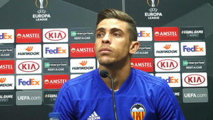 Gabriel Paulista en la rueda de prensa de Europa League.