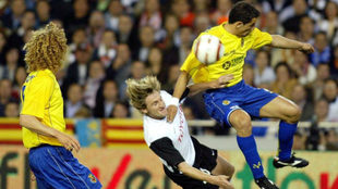 Jugada del penalti de Belletti a Mista que señaló el colegiado...