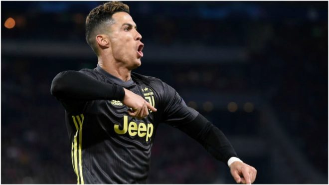 Cristiano Ronaldo celebrates against Ajax