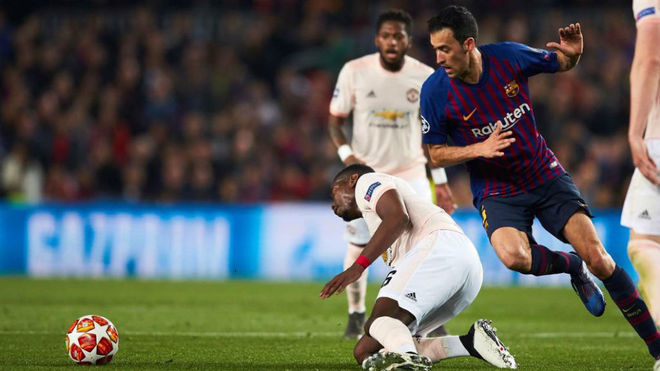 Busquets against Manchester United.