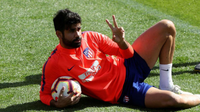 Diego Costa during a training session.