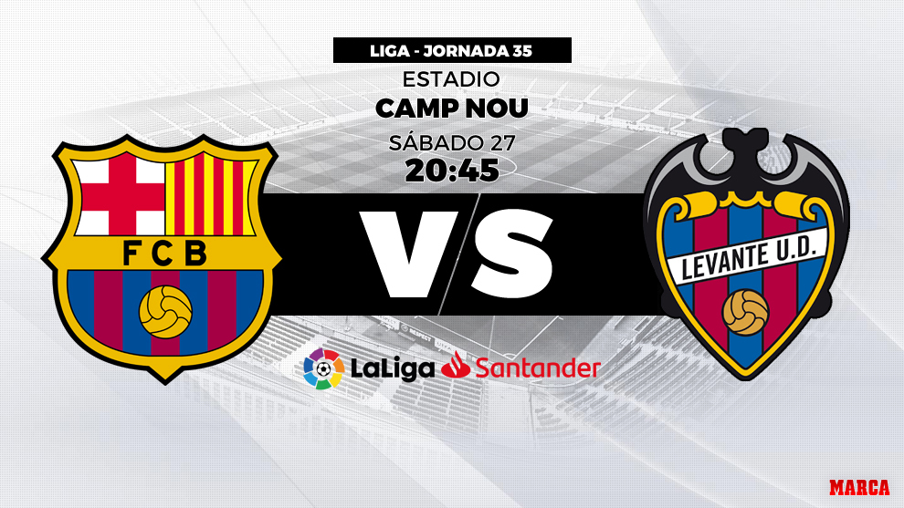 El Barcelona y el Levante juegan este sbado a las 20:45 horas
