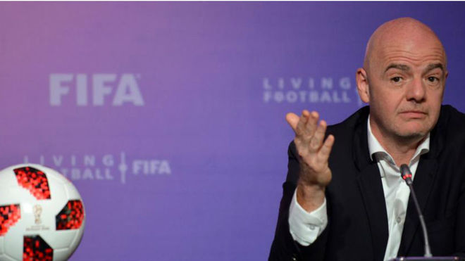 Gianni Infantino, en una reciente reunin de la FIFA.