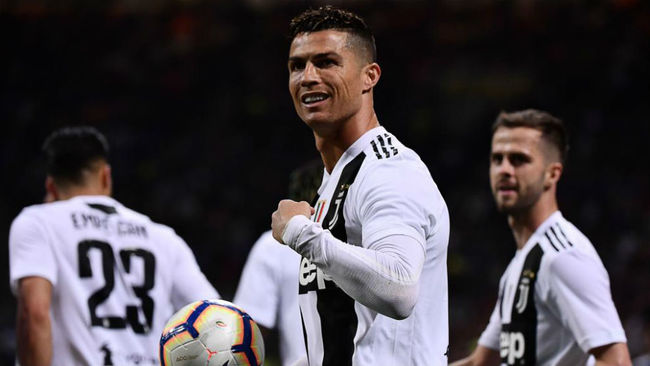 Cristiano Ronaldo, tras marcar un gol con la Juventus.