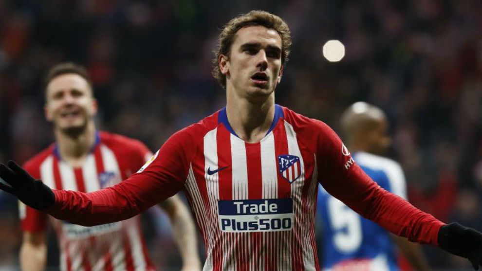 Griezmann celebrates his goal against Espanyol from earlier this...