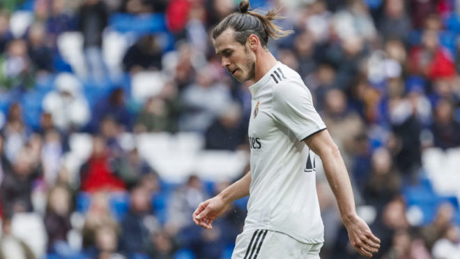 Bale, durante su ltimo partido en el Santiago Bernabu.