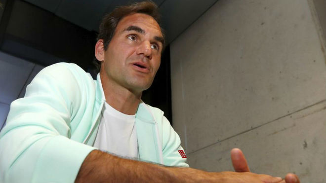 Roger Federer during the interview