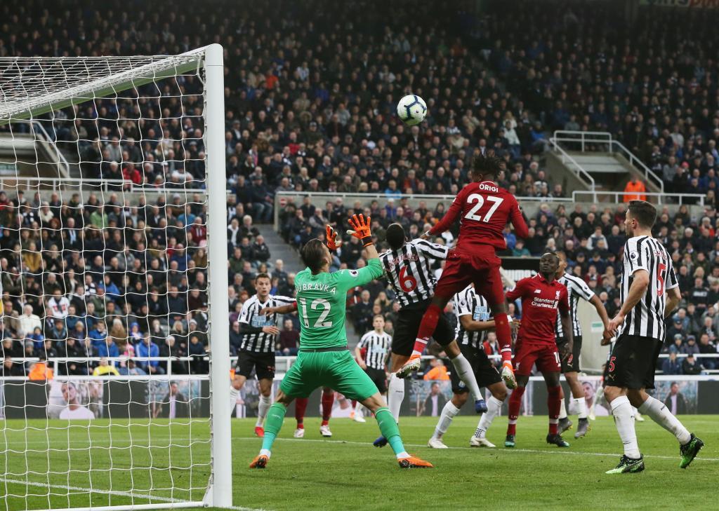 Origi marca el gol del triunfo en Newcastle.