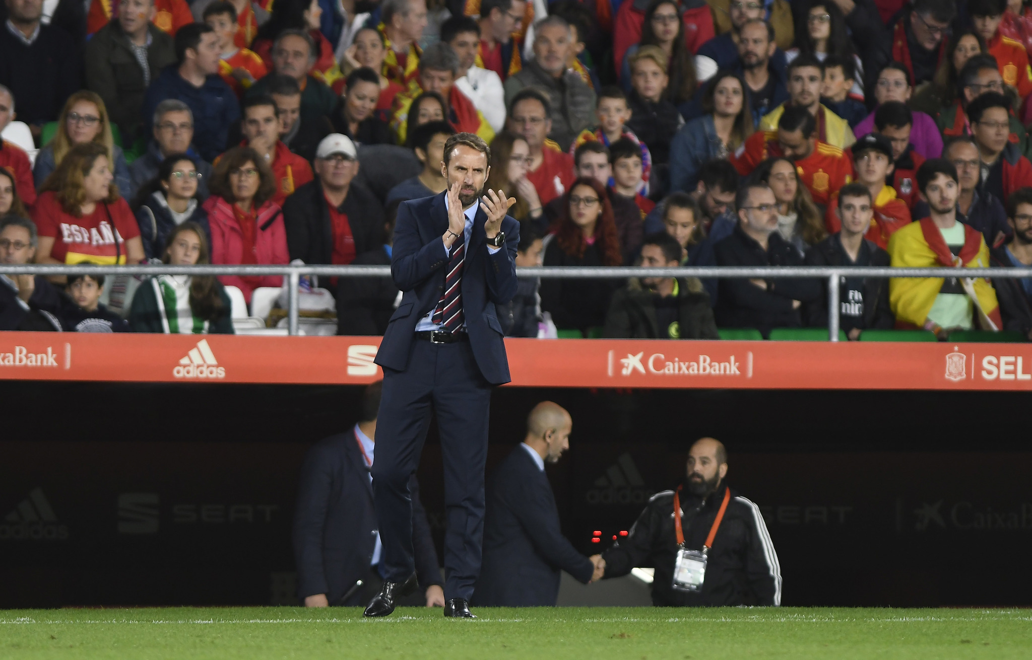 Southgate during England's clash against Spain in the UEFA Nations League group stages