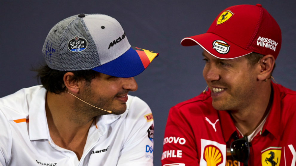Carlos Sainz y Sebastian Vettel.