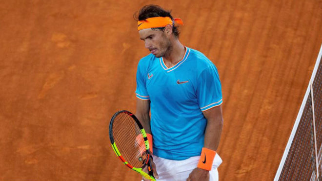Rafa Nadal, tras caer en semifinales de Madrid con Stefanos Tsitsipas.