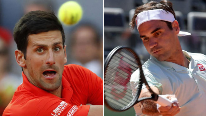 Djokovic y Federer, en sus partidos en el Masters 1.000 de Roma.