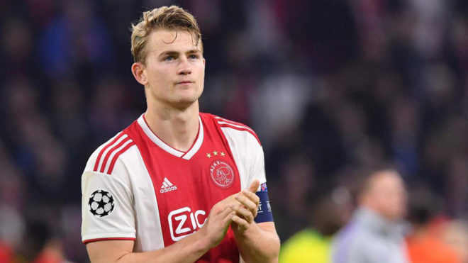 Matthijs de Ligt after a match for Ajax.