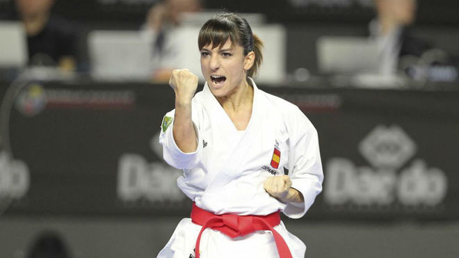 Sandra Snchez, en el Mundial de 2018.