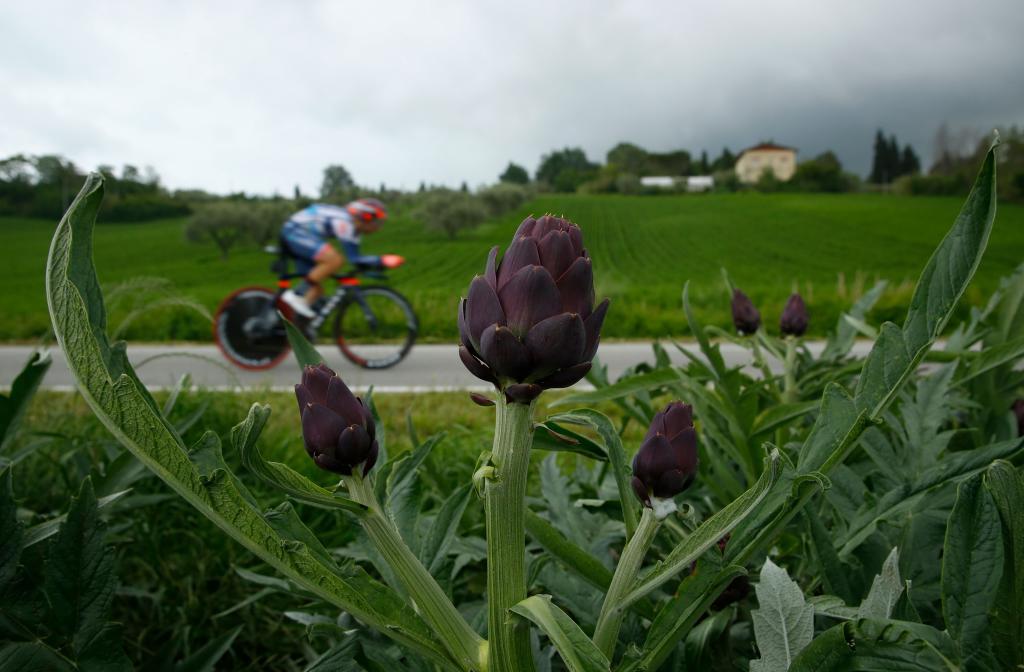 TOPSHOT - Team Nippo rider Italys Ivan Santaromita takes part in stage nine of the 102nd <HIT>Giro</HIT> dItalia - Tour of Italy - cycle race, a 34.8 km time-trial from Riccione to San Marino on May 19, 2019. (Photo by Luk BENIES / AFP)