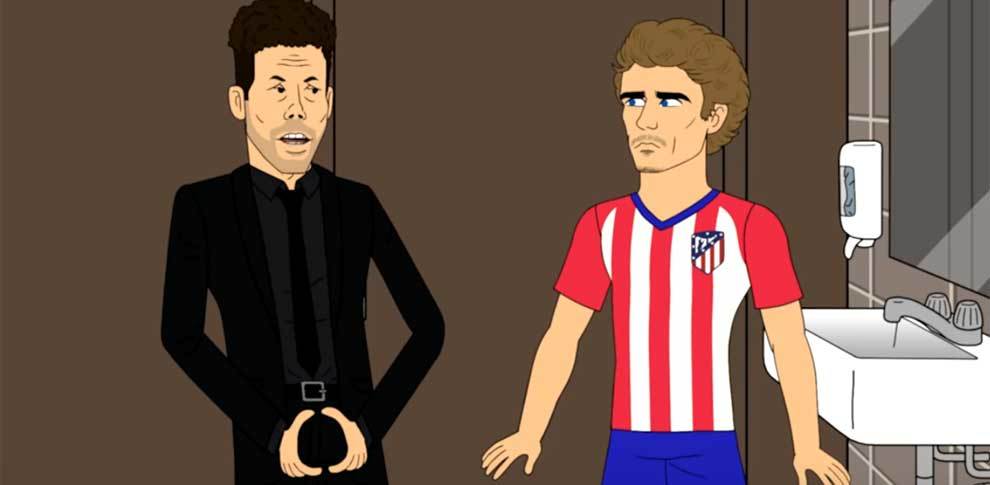Simeone and Griezmann in the fourth episode of the second season in...