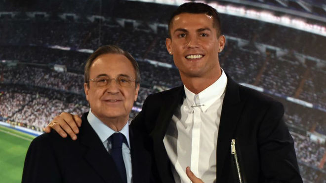Florentino Perez and Cristiano Ronaldo.