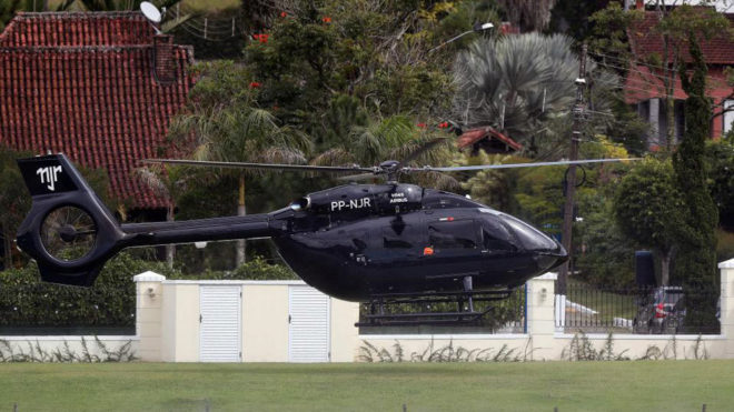 Imagen del nuevo helicptero de Neymar, totalmente personalizado.