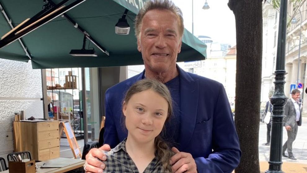 Greta Thunberg y Arnold Schwarzenegger, juntos en Viena contra el...