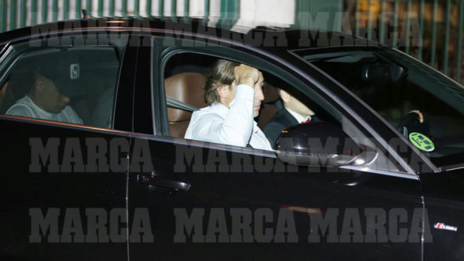 Luka Jovic after arriving in Madrid.