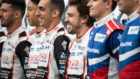 Alonso, durante la presentacin de los pilotos Toyota en este Le...