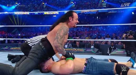 The Underteaker (El Enterrador) ante John Cena en el Wrestlemania 34