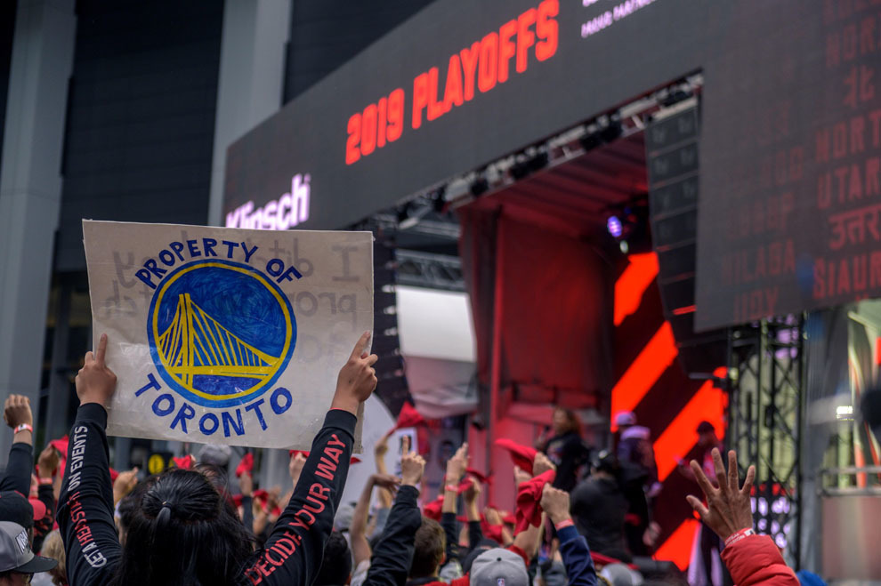 Wild celebrations in Toronto as Canada celebrates the Raptors' first