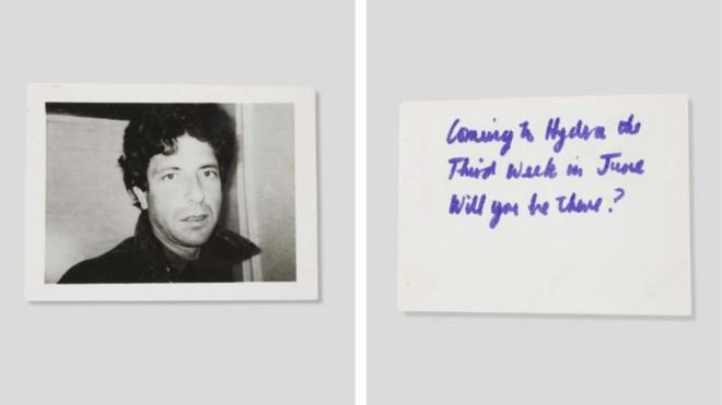 Se han subastado cincuenta cartas de Leonard Cohen