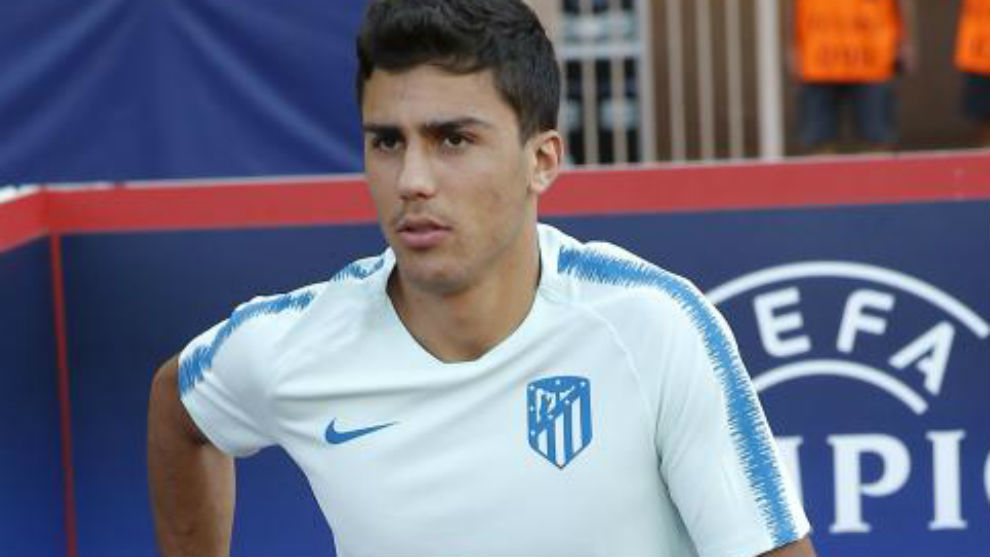 Rodrigo, en un partido del Atlético.