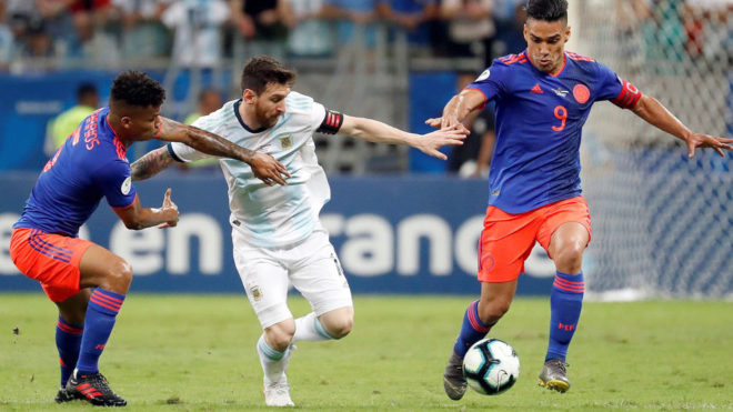 Messi had a frustrating evening in the defeat against Argentina.