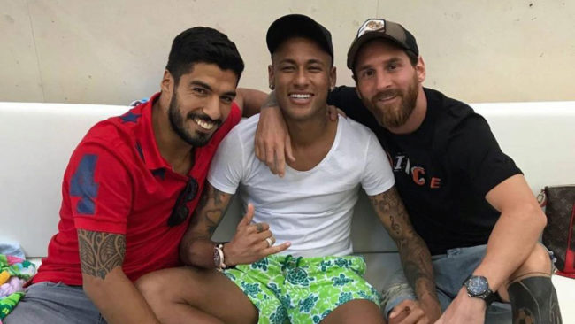 Luis Surez, Neymar y Messi.