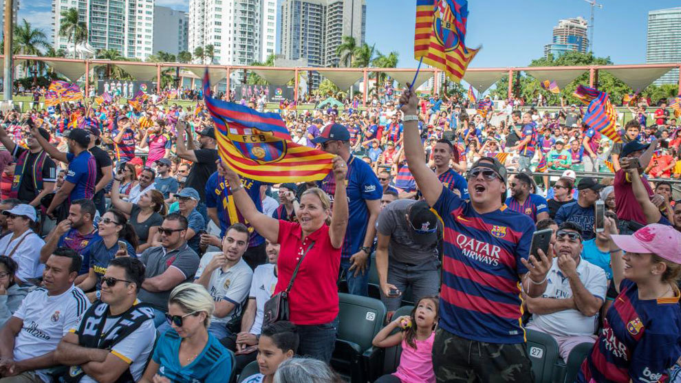 Barcelona fans in Miami