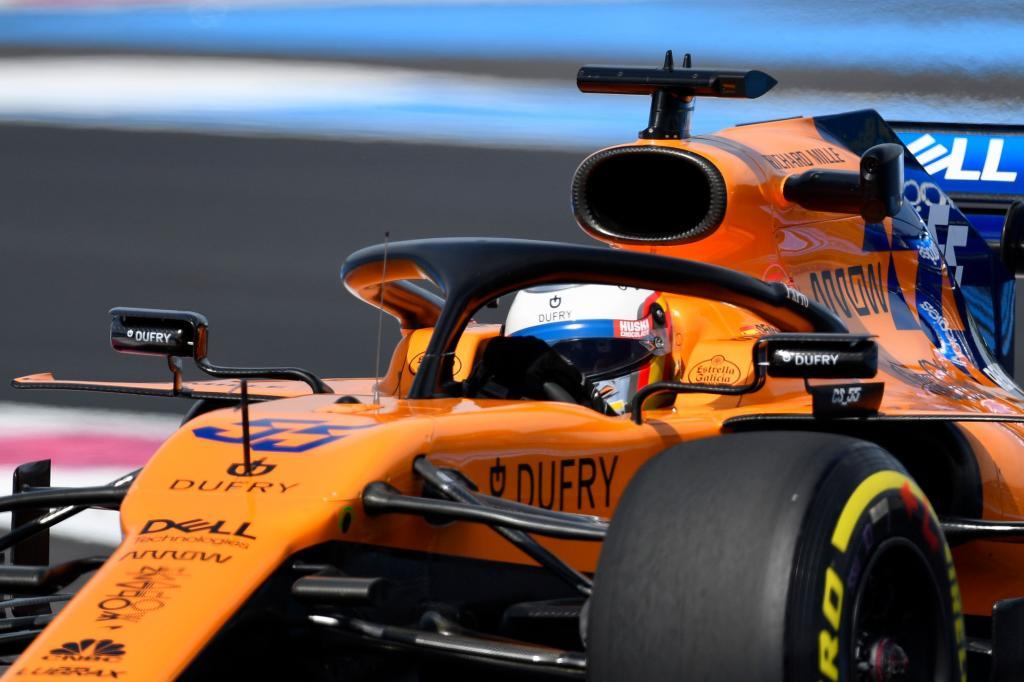 McLarens Spanish driver Carlos <HIT>Sainz</HIT> drives during the first practice session at the Circuit Paul Ricard in Le Castellet, southern France, on June 21, 2019, ahead of the Formula One Grand Prix de France. (Photo by GERARD JULIEN / AFP)