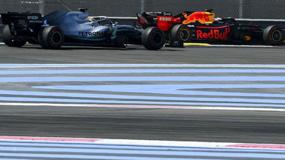 Hamilton y Verstappen.