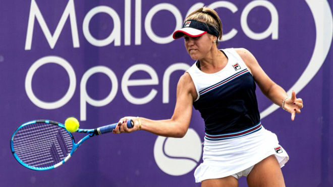 Sofia Kenin durante un partido del Mallorca Open.