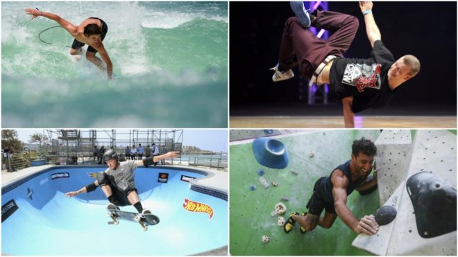 Surf, breakdance, skate y escalada