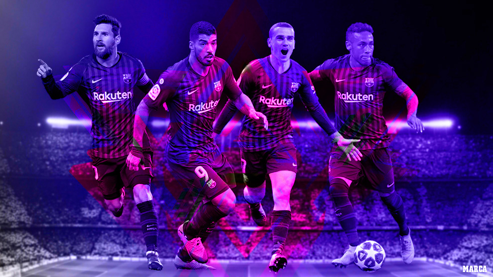 Image result for Messi, Suarez, griezmann and neymar Barcelona
