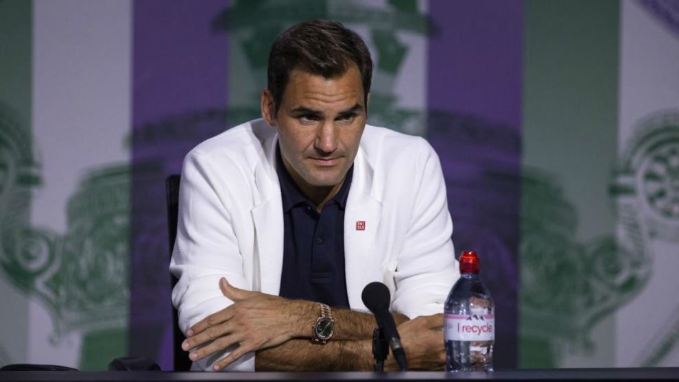 Federer, en la rueda de prensa