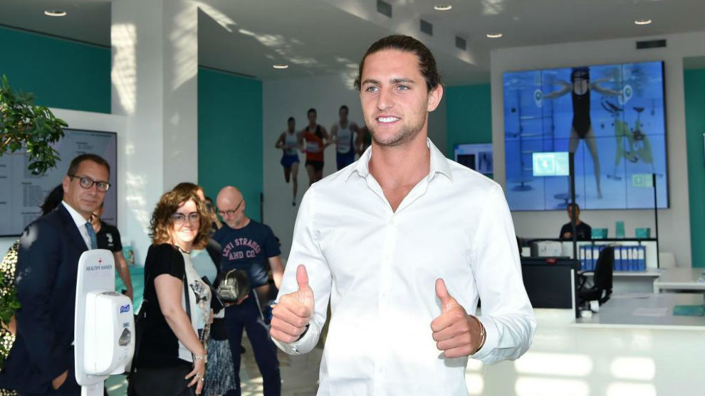 Adrien Rabiot after passing his medical with Juventus.